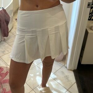 White tennis skirt